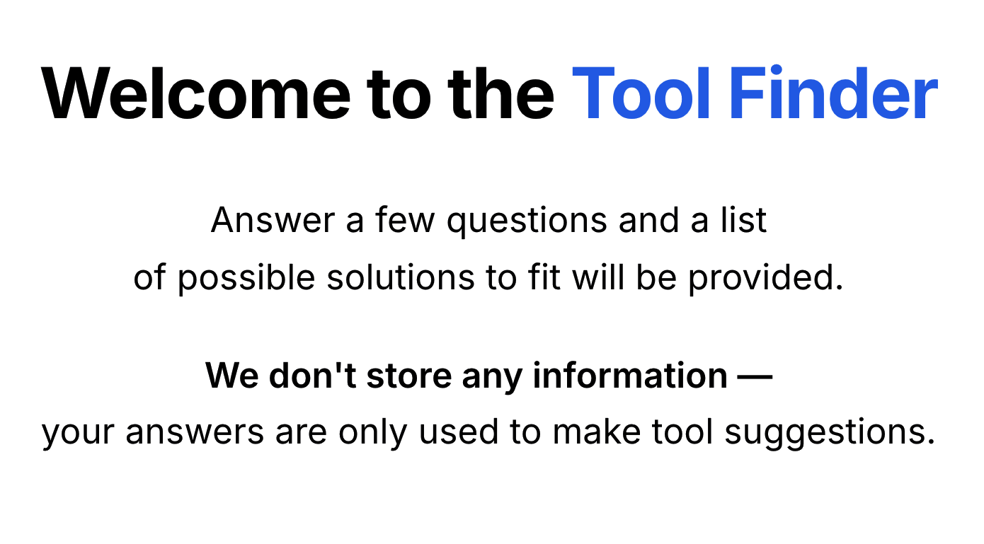 Video thumbnail showing the Tool Finder welcome screen